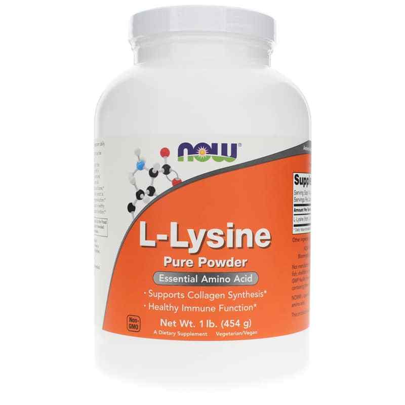 L-Lysine Pure Powder, by NOW Foods