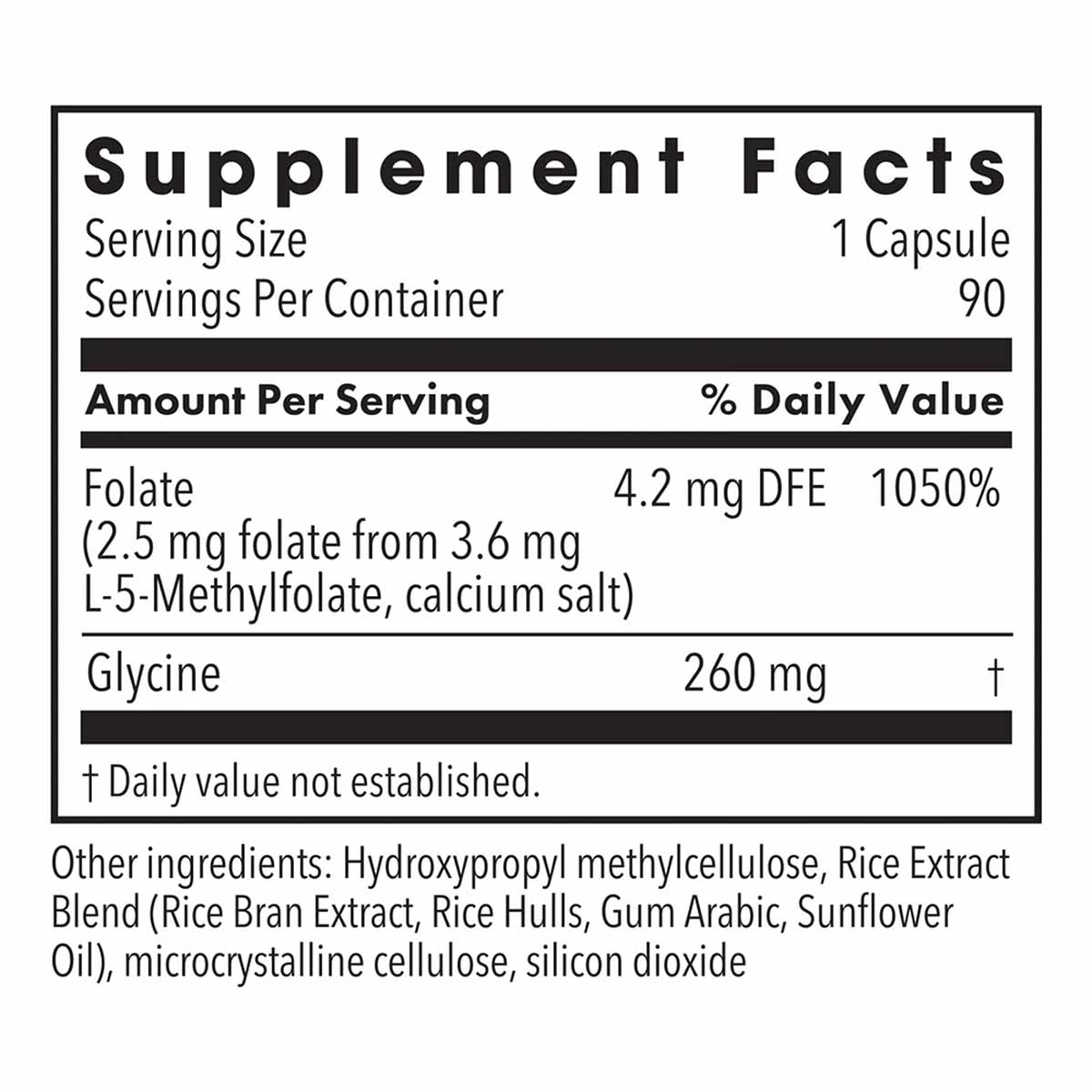 L-Methylfolate 2.5 Mg, 90 Capsules, by Allergy Research Group