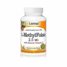 L-MethylFolate 2.5 Mg with Vitamin C, 100 Vegan Capsules, by Lidtke