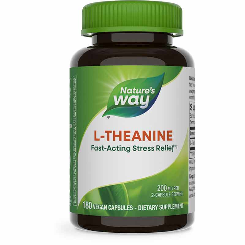 L-Theanine 200 Mg, 180 Veg Capsules, by Natures Way