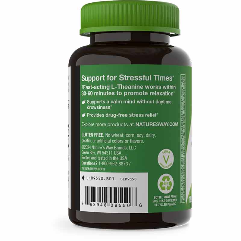 L-Theanine 200 Mg, 180 Veg Capsules, by Natures Way, image #2