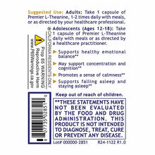L-Theanine, 60 Veg Capsules, by Premier Research Labs, image #2