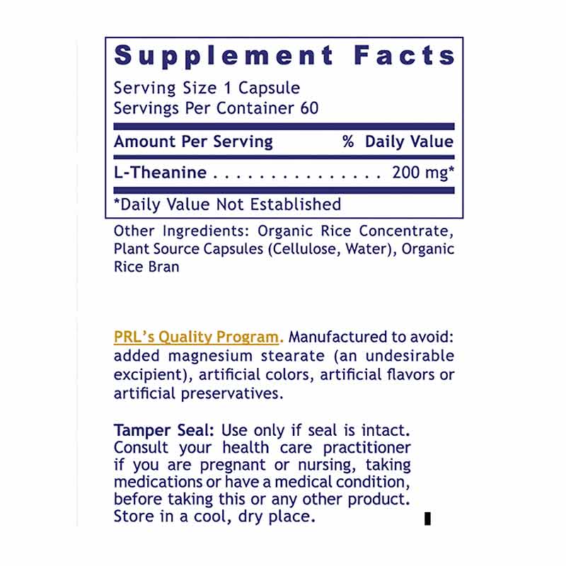 L-Theanine, 60 Veg Capsules, by Premier Research Labs, image #3