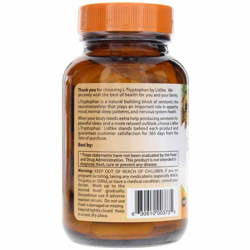 L-Tryptophan 500 Mg, 30 Vegan Capsules, by Lidtke, image #3