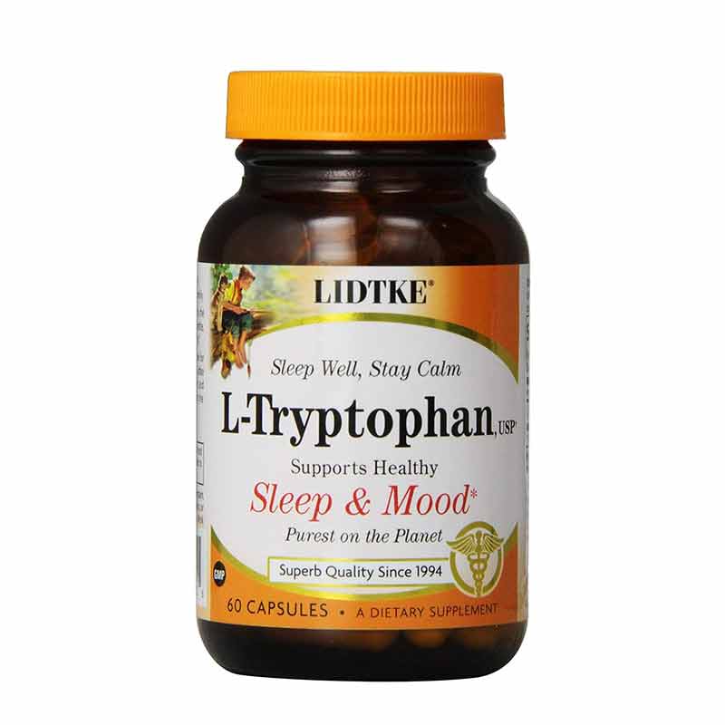 L-Tryptophan 500 Mg, 60 Veg Capsules, by Lidtke