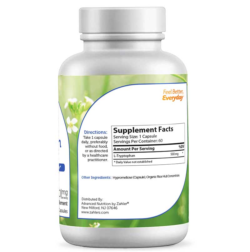 L-Tryptophan 500 Mg, by Zahler, image #3