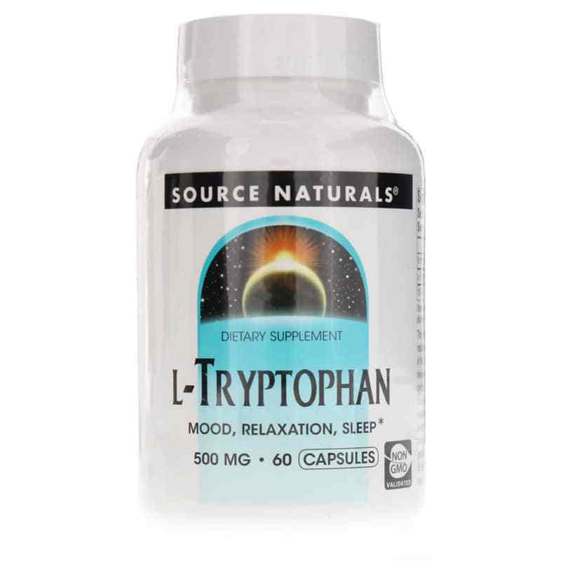 L-Tryptophan 500 Mg Capsules, 60 Capsules, by Source Naturals