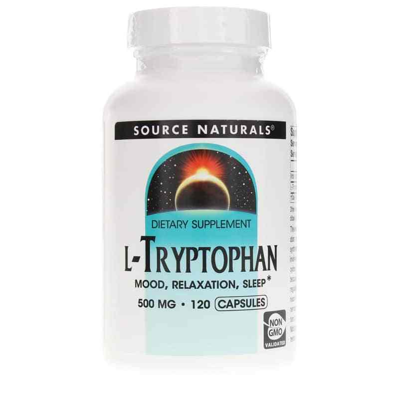 L-Tryptophan 500 Mg Capsules, by Source Naturals