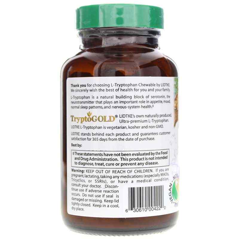 L-Tryptophan Chewable, Green Apple, by Lidtke, image #3