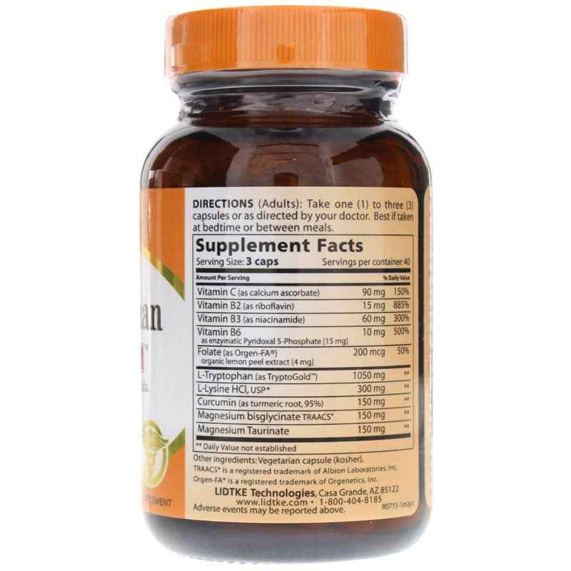 L-Tryptophan Complete, 60 Veg Capsules, by Lidtke, image #2