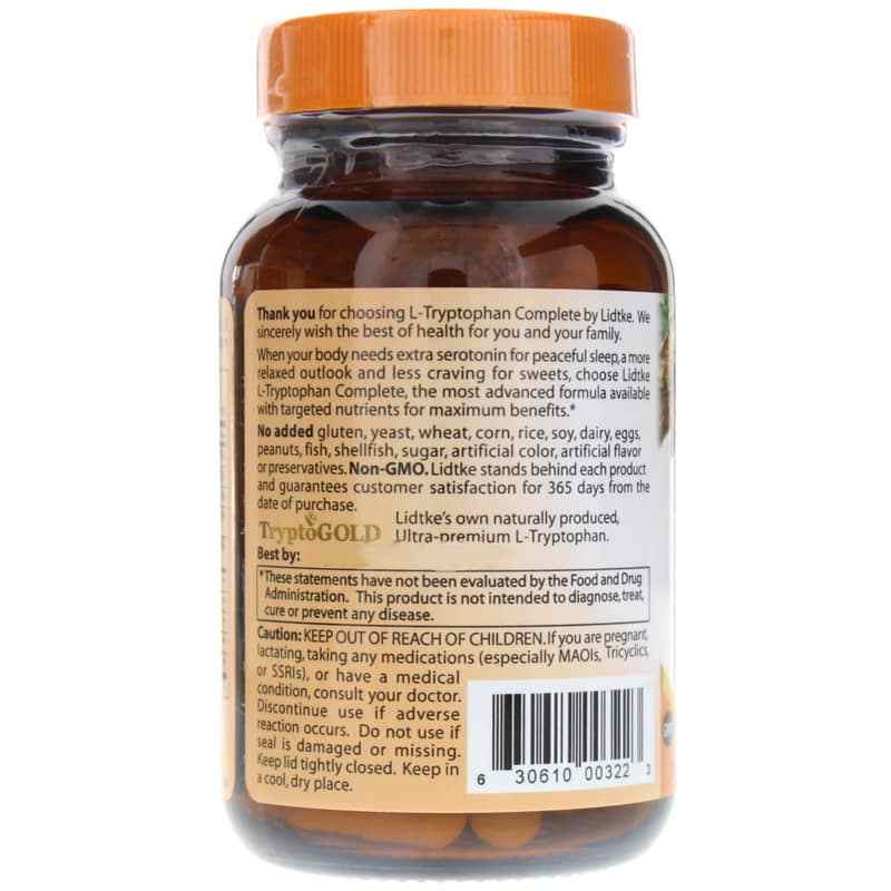 L-Tryptophan Complete, 60 Veg Capsules, by Lidtke, image #3