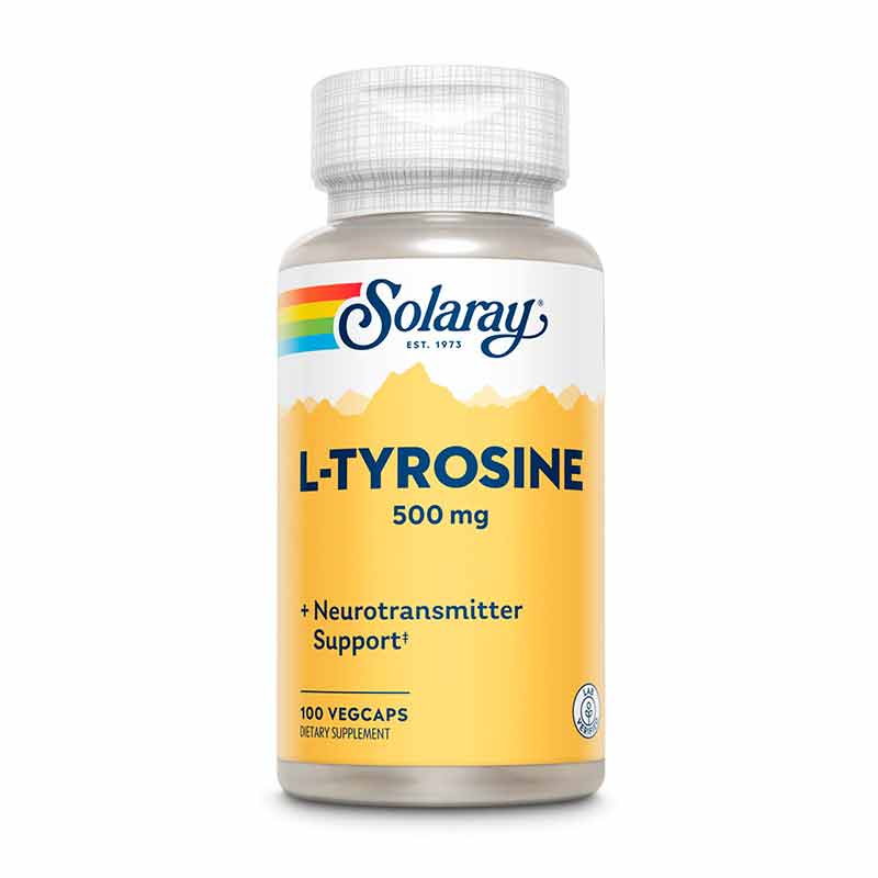 L-Tyrosine 500 Mg, 100 Veg Capsules, by Solaray