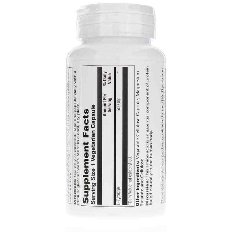 L-Tyrosine 500 Mg, 100 Veg Capsules, by Solaray, image #3