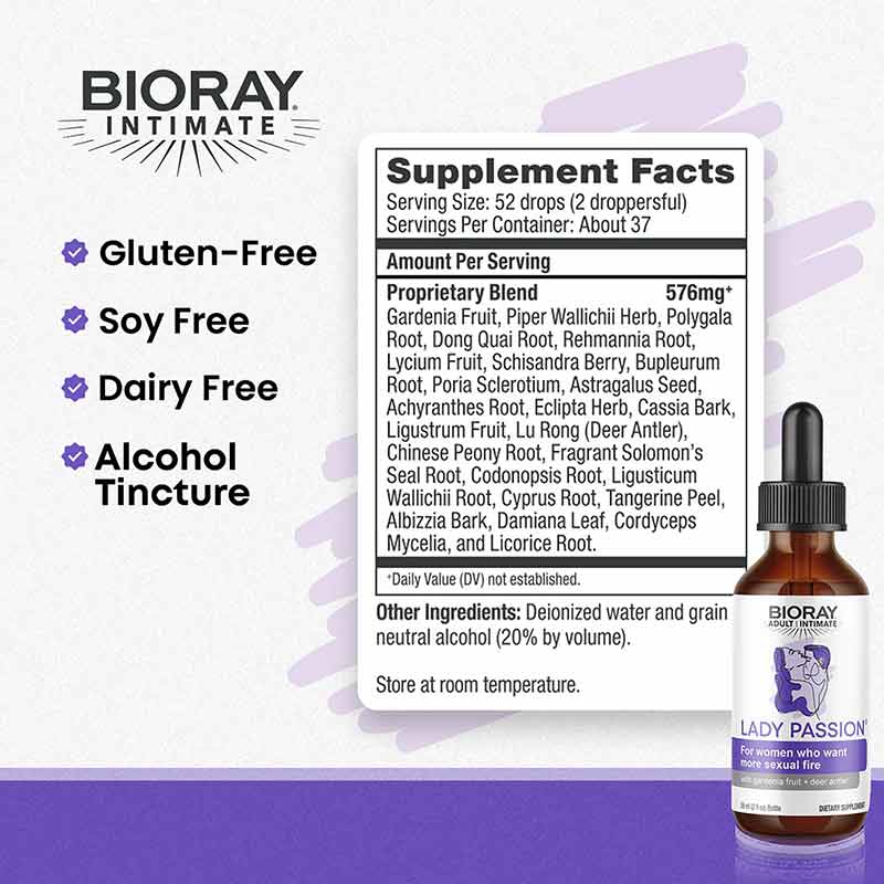 Lady Passion Female Energizing Tonic, 2 Oz, by BioRay, image #3
