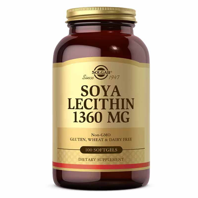 Lecithin 1360 Mg, 100 Softgels, by Solgar