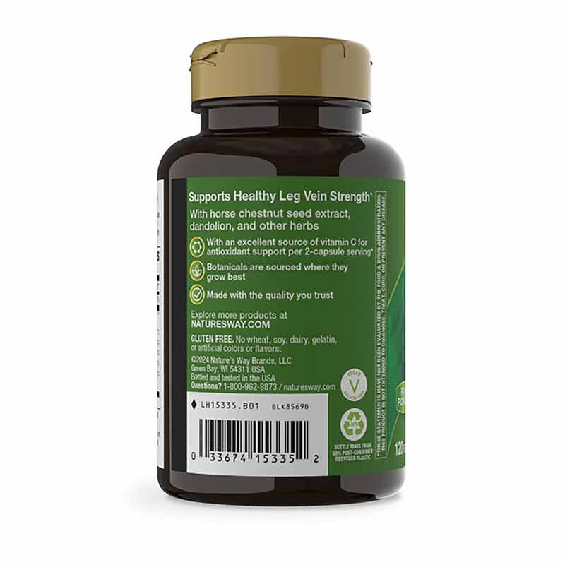 Leg Veins, 120 Veg Capsules, by Natures Way, image #3