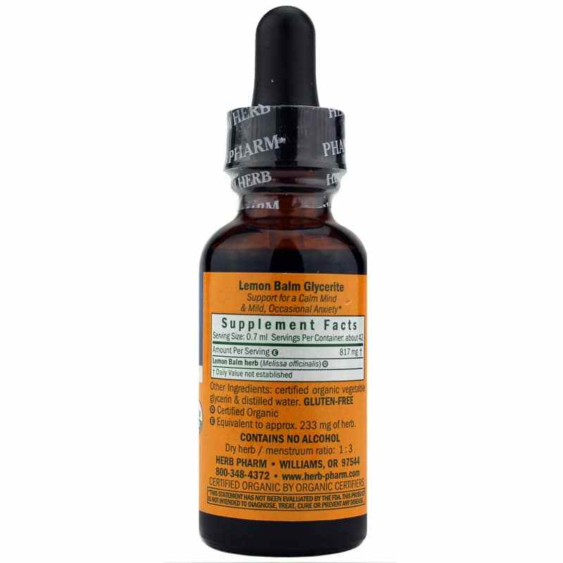 Lemon Balm Alcohol Free, 1 Oz, by Herb Pharm, image #2