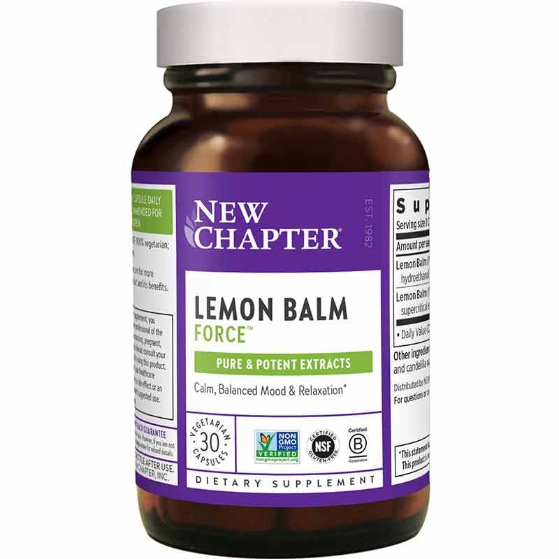 Lemon Balm Force, 30 Liquid Capsules, by New Chapter