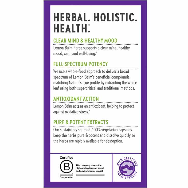 Lemon Balm Force, 30 Liquid Capsules, by New Chapter, image #4