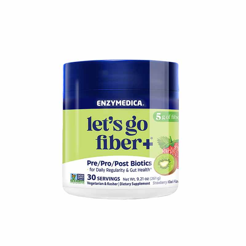 Let's Go Fiber, Enzymedica, Strawberry Kiwi, by Enzymedica