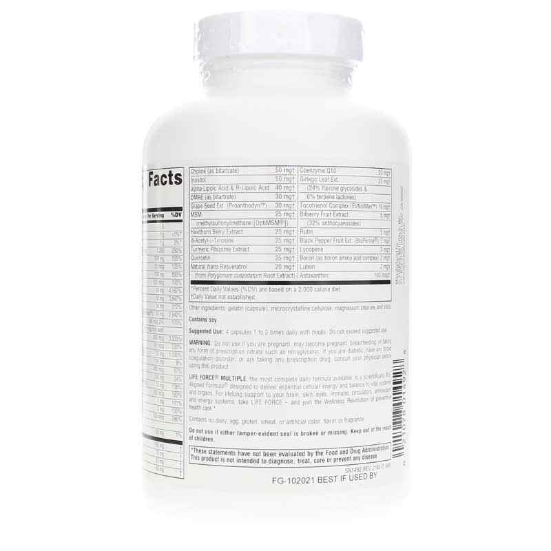 Life Force Multiple No Iron Capsules, 180 Capsules, by Source Naturals, image #3