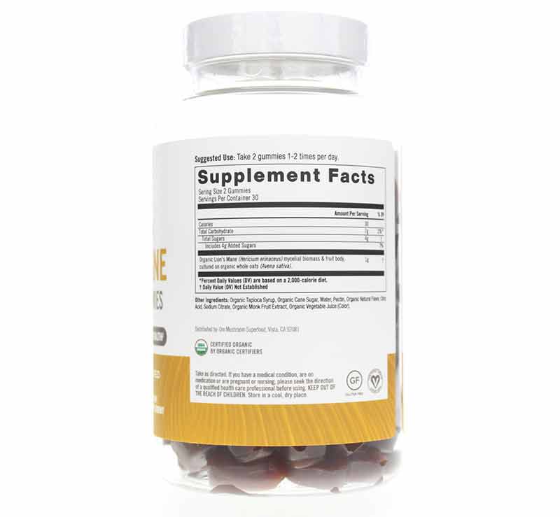 Lion's Mane Gummies, 60 Vegan Gummies, by Om Mushroom, image #2