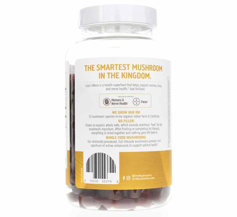 Lion's Mane Gummies, 60 Vegan Gummies, by Om Mushroom, image #3