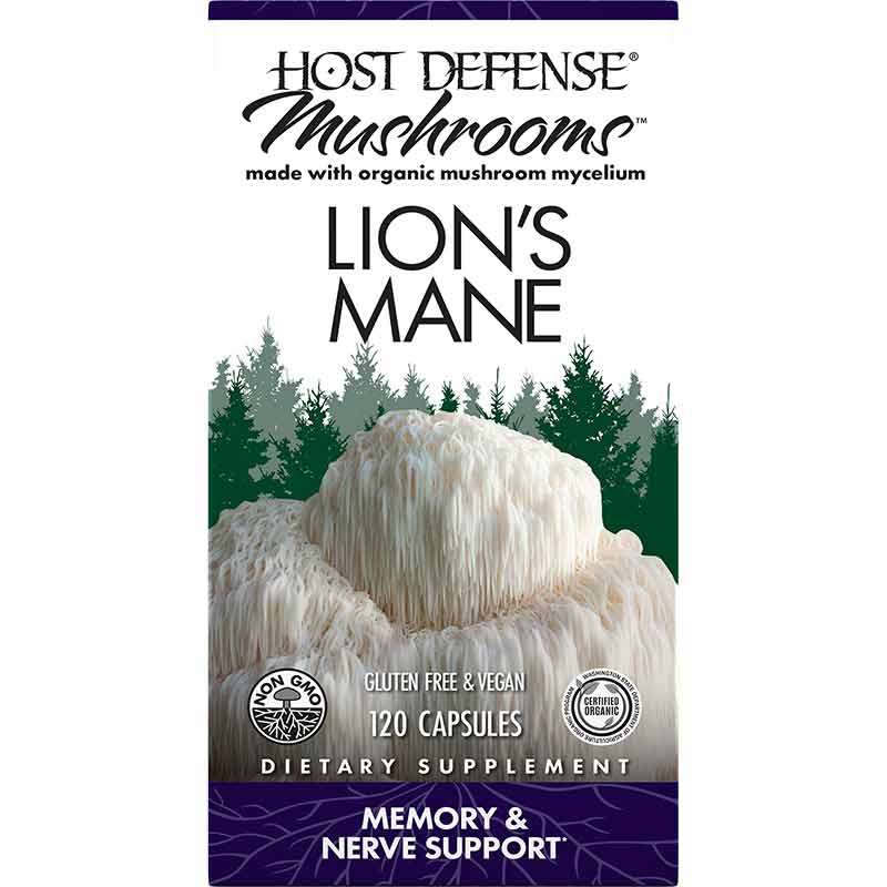 Lion's Mane Memory & Nerve Support, 120 Veg Capsules, by Host Defense