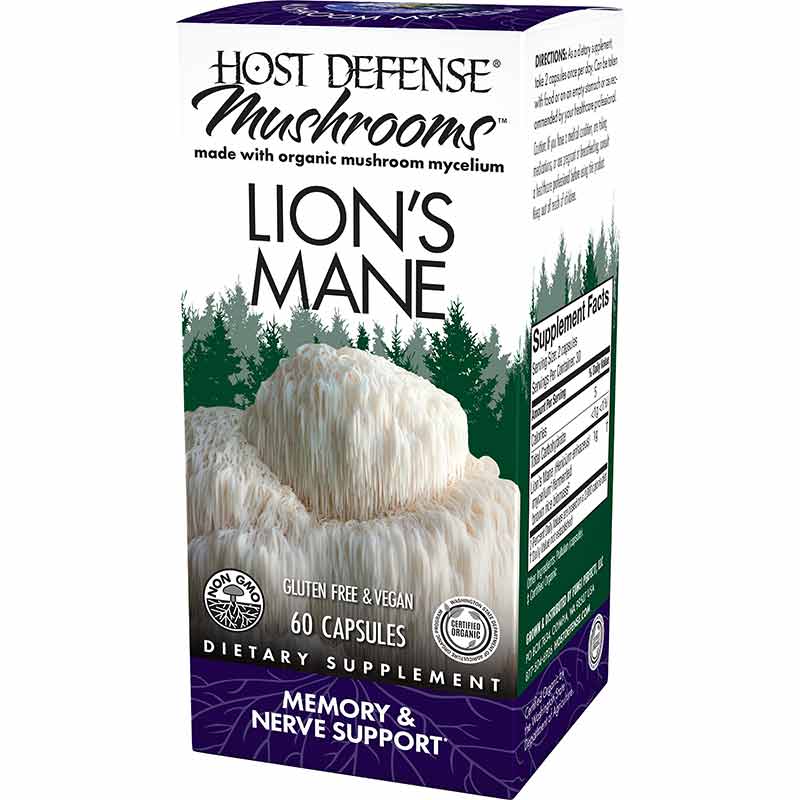 Lion's Mane Memory & Nerve Support, 60 Veg Capsules, by Host Defense, image #3