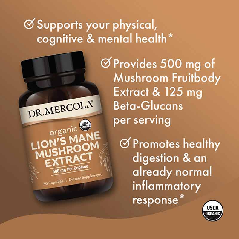 Lion's Mane Mushroom Extract Organic, by Dr. Mercola, image #4