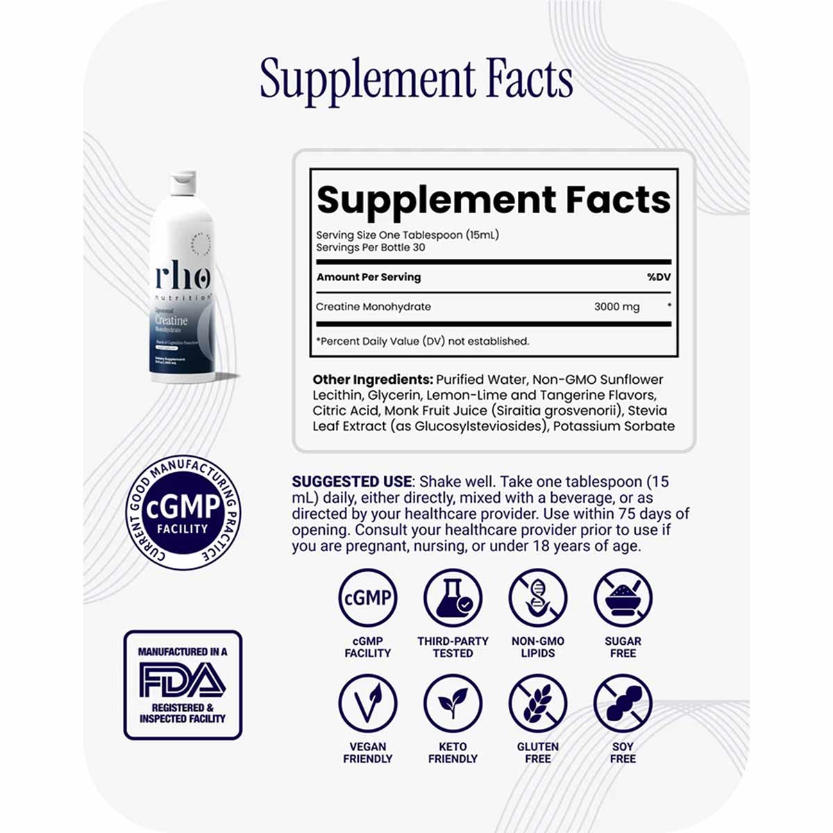 Liposomal Creatine Monohydrate, by Rho Nutrition
