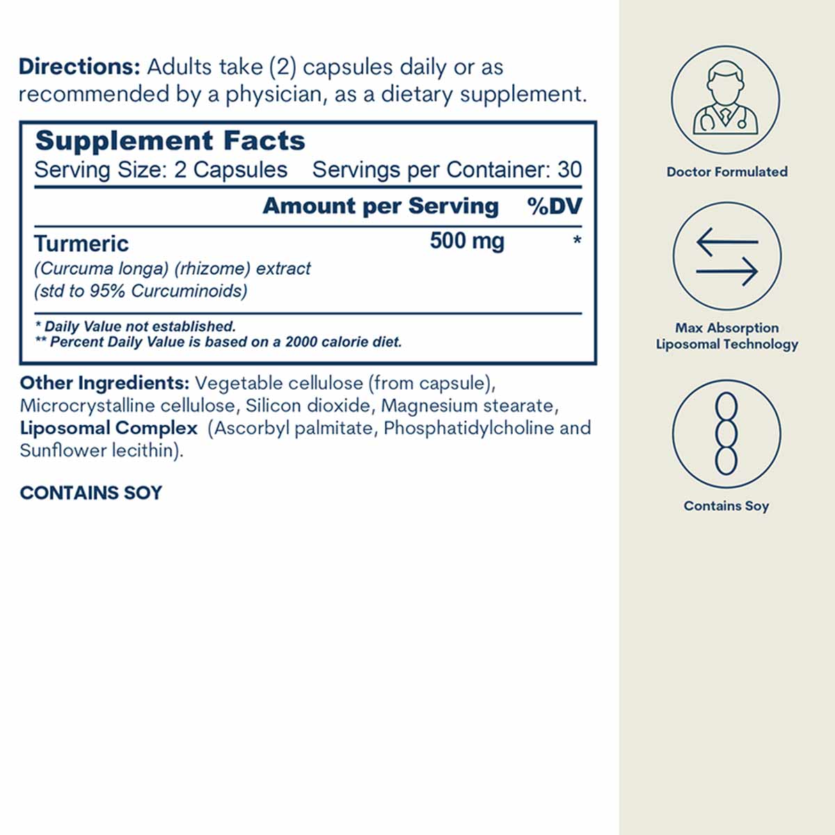 Liposomal Curcumin Caps, 60 Capsules, by Core Med Science