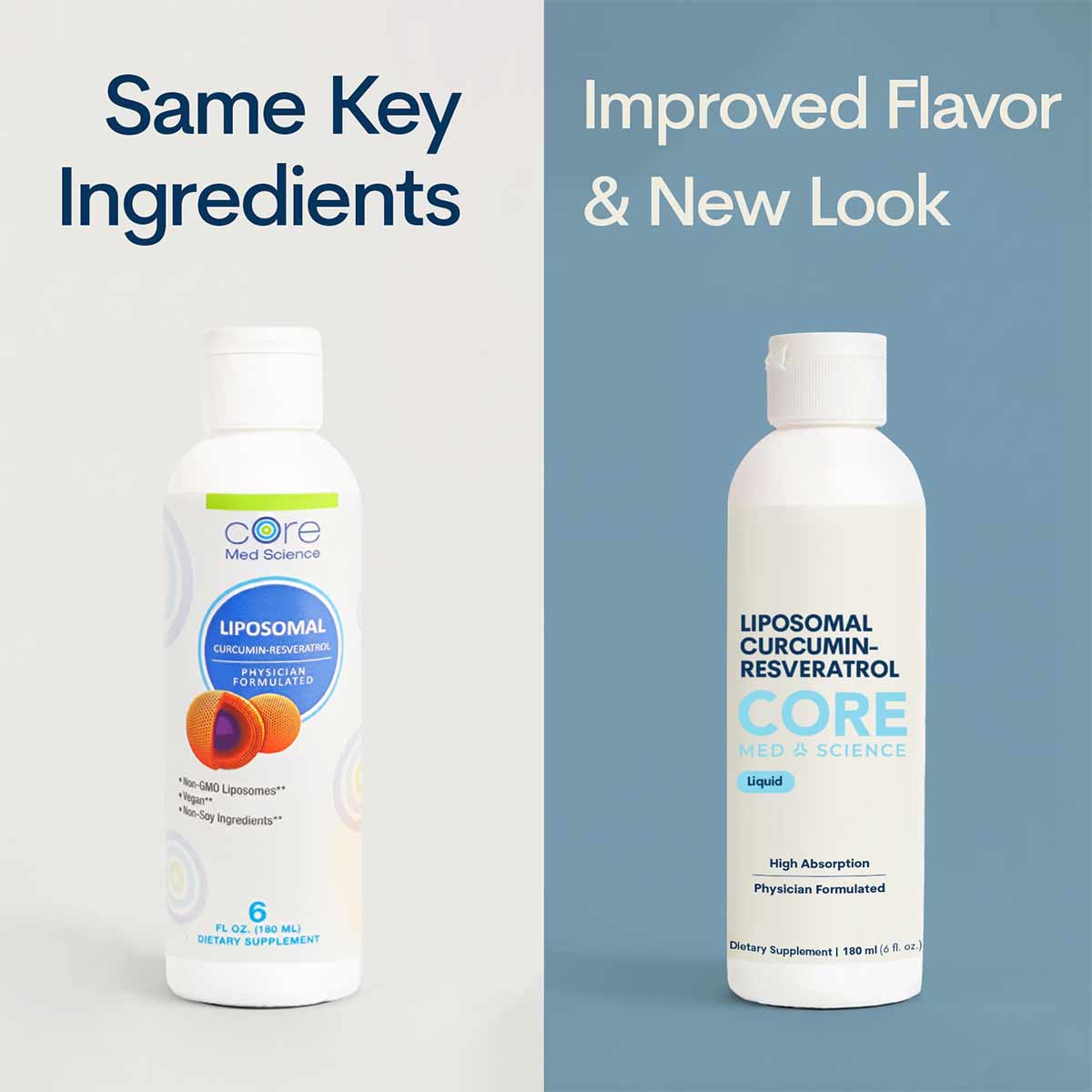 Liposomal Curcumin-Resveratrol, 6 Oz, by Core Med Science
