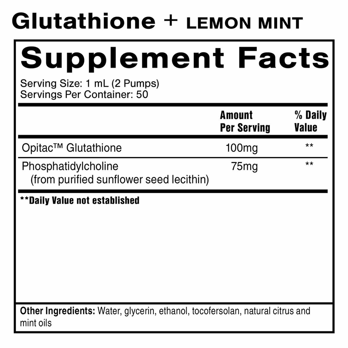 Liposomal Glutathione + Lemon Mint, 1.7 Oz, by Quicksilver Scientific