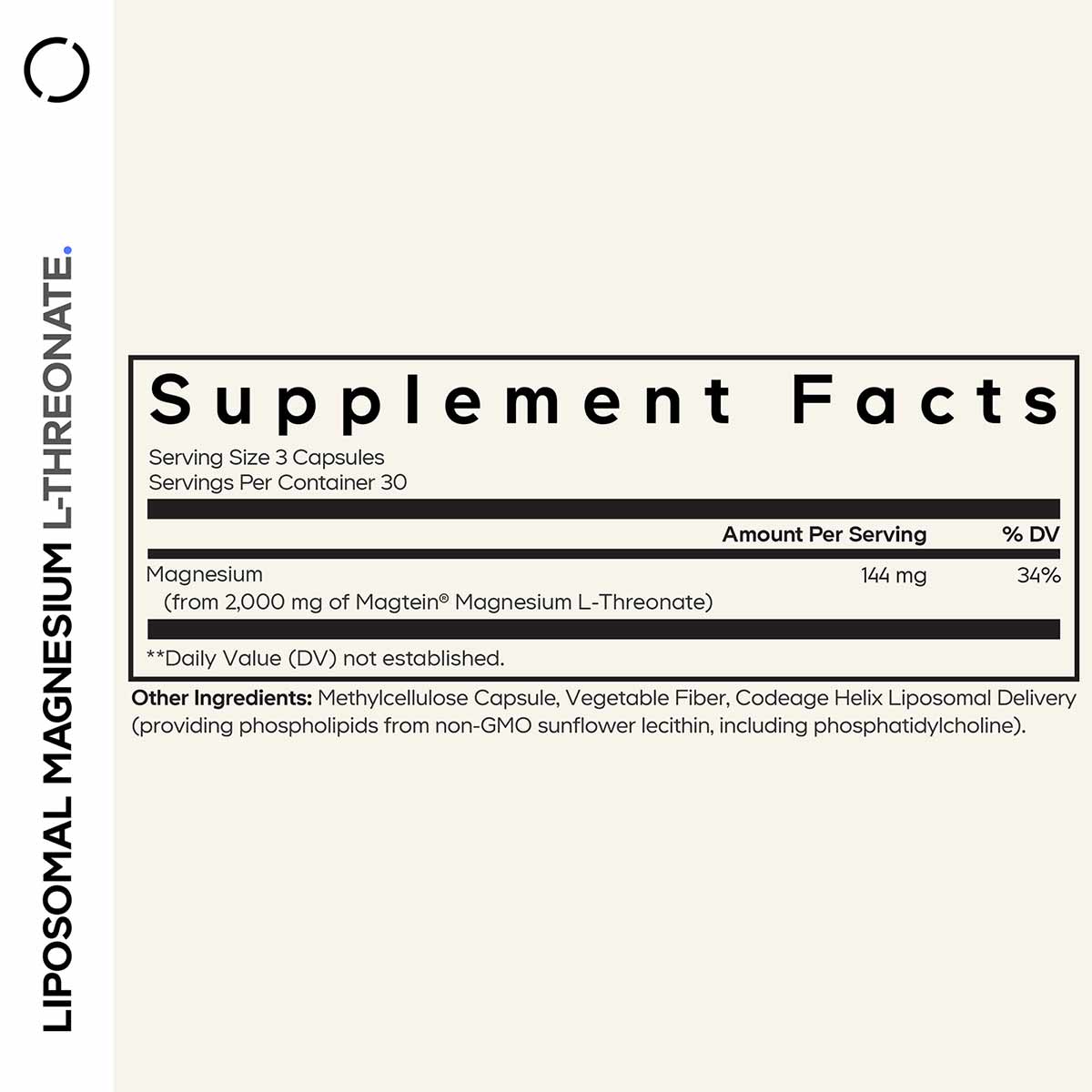 Liposomal Magnesium L-Threonate, by Codeage