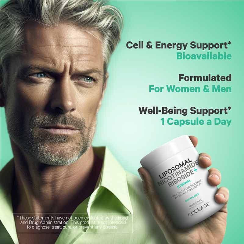 Liposomal Nicotinamide Riboside+, by Codeage, image #7
