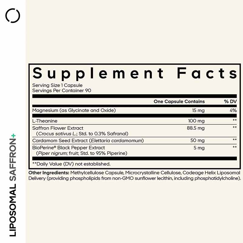 Liposomal Saffron+, 90 Veg Capsules, by Codeage, image #2