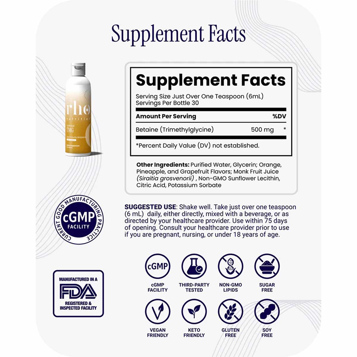 Liposomal TMG, by Rho Nutrition