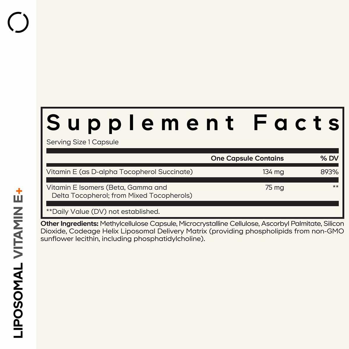Liposomal Vitamin E+, by Codeage
