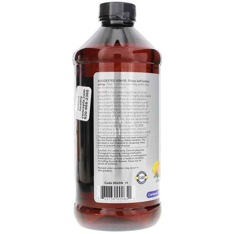 Liquid L-Carnitine 1000 Mg, by NOW Foods Liquid L-Carnitine 1000 Mg, by NOW Foods