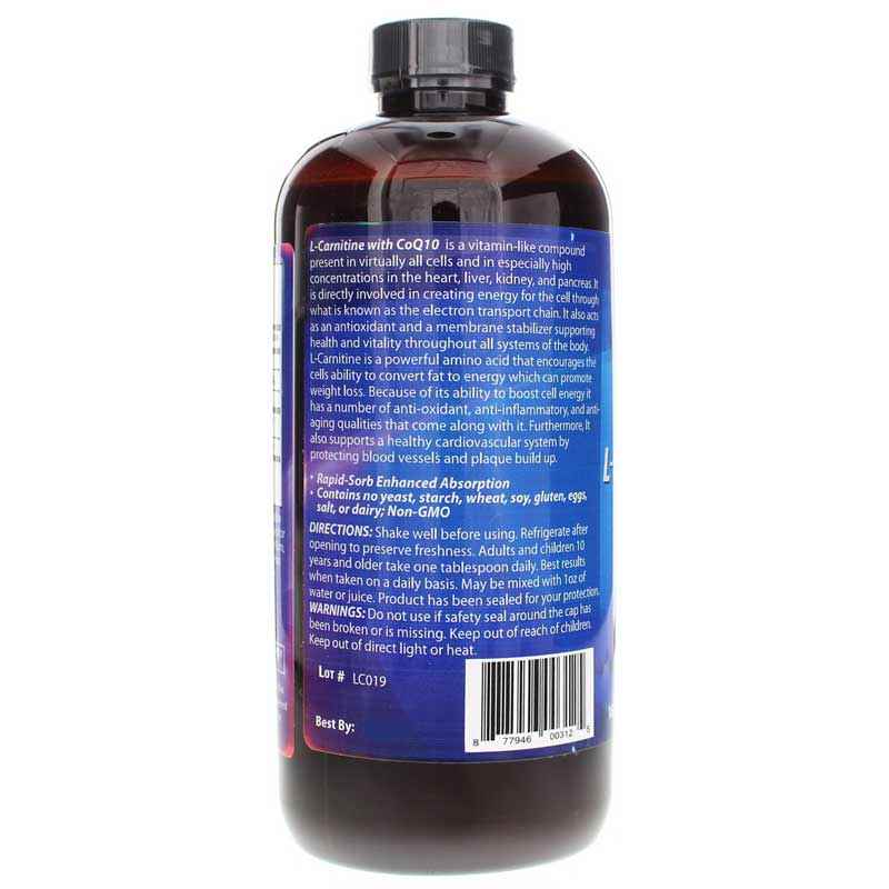 Liquid l-Carnitine 1000 Mg CoQ10 100 Mg, by Dr's. Advantage, image #3
