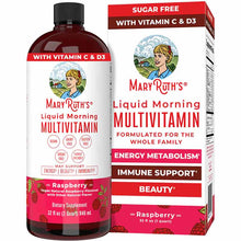 Liquid Morning Multivitamin, Raspberry, 32 Oz, by MaryRuth's Organics