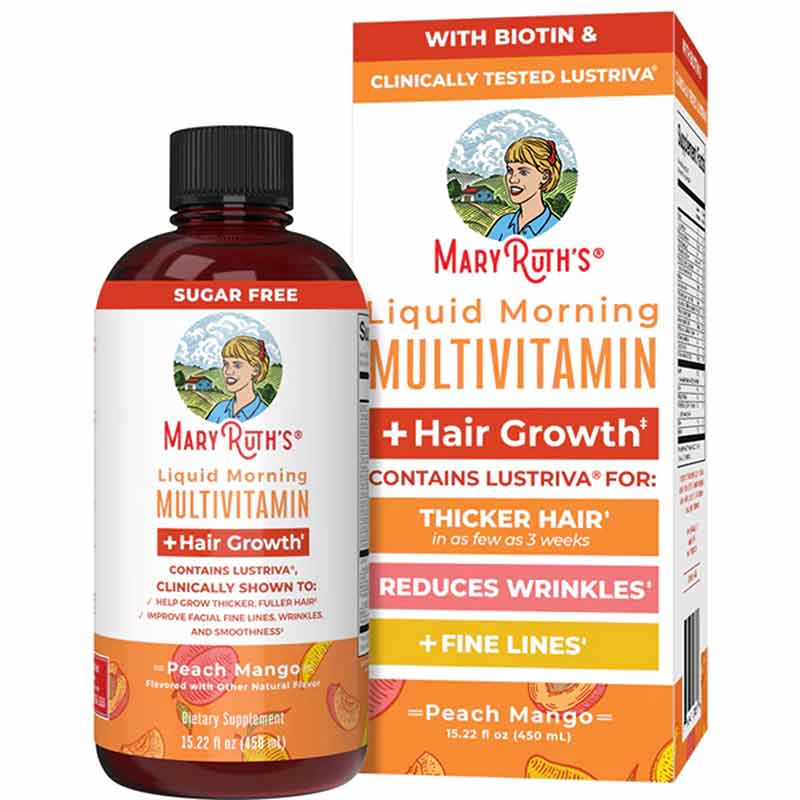 Liquid Morning Multivitamin + Hair Growth, by MaryRuth's Organics