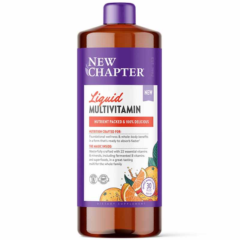 Liquid Multivitamin, Orange Mango, 30 Oz, by New Chapter