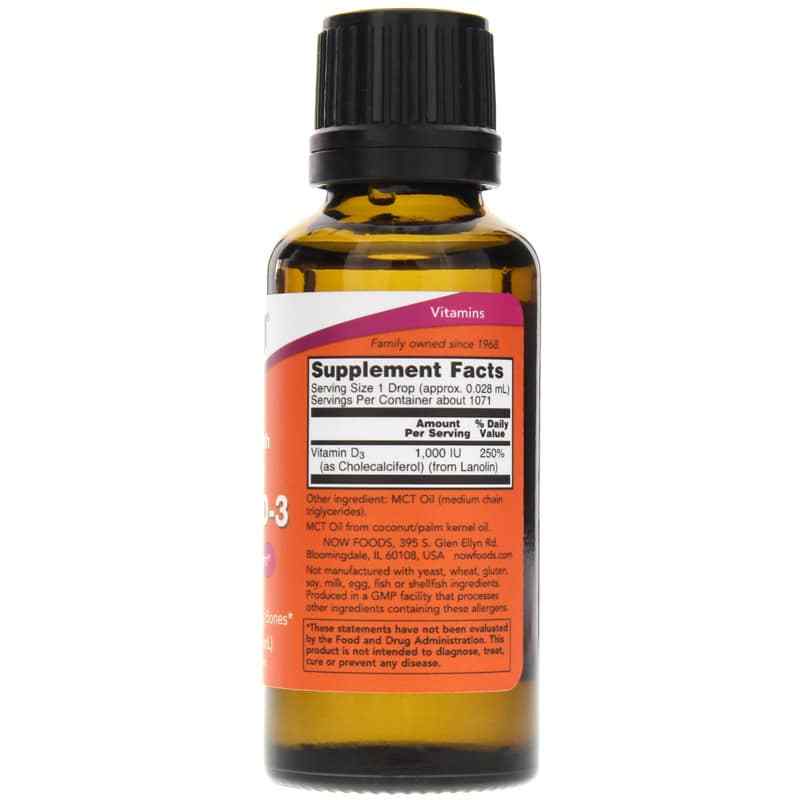 Liquid Vitamin D-3 1000 IU Extra Strength, by NOW Foods, image #2