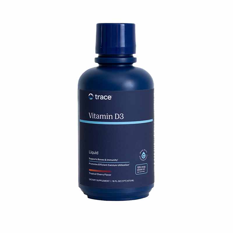 Liquid Vitamin D3 125 Mcg (5000 IU) Tropical Cherry, by Trace Minerals Research