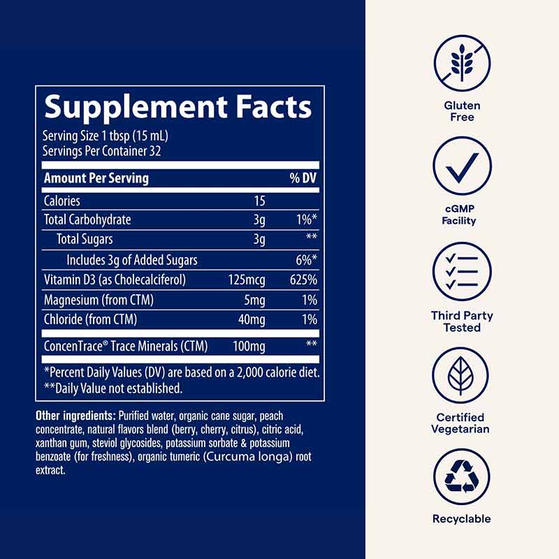 Liquid Vitamin D3 125 Mcg (5000 IU) Tropical Cherry, by Trace Minerals Research, image #4