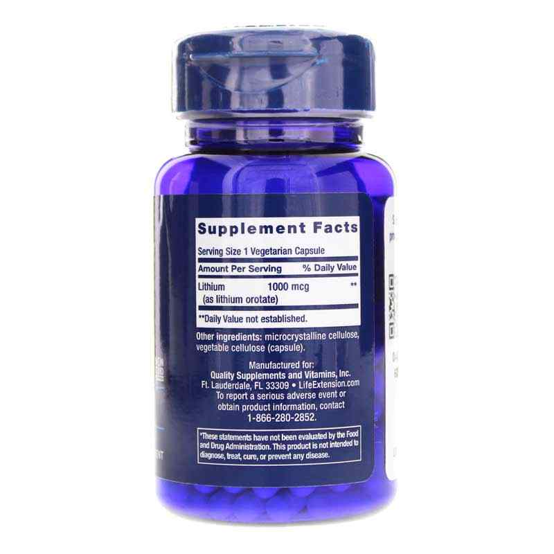 Lithium 1000 Mcg, by Life Extension, image #2