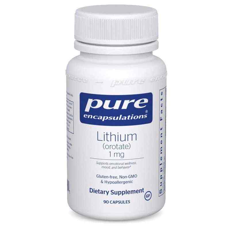 Lithium (orotate) 1 Mg, by Pure Encapsulations