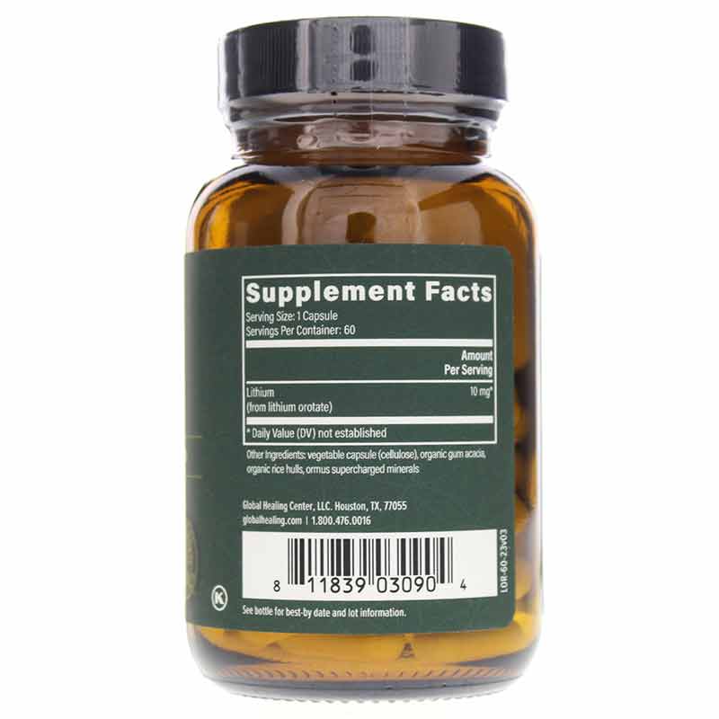 Lithium Orotate 10 Mg, by Global Healing, image #2